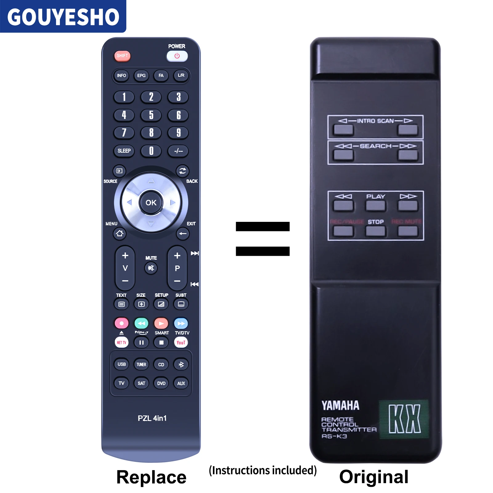 

New Remote Control RS-K3RS-KW5 for YAMAHA Audio / Video Players KS670 KS-670