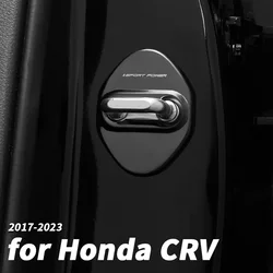 Stainless steel Door lock Case For Honda CRV cr-v 2017-2023 5th 6th Screw cap Stopper Protective cover interior Auto accessories