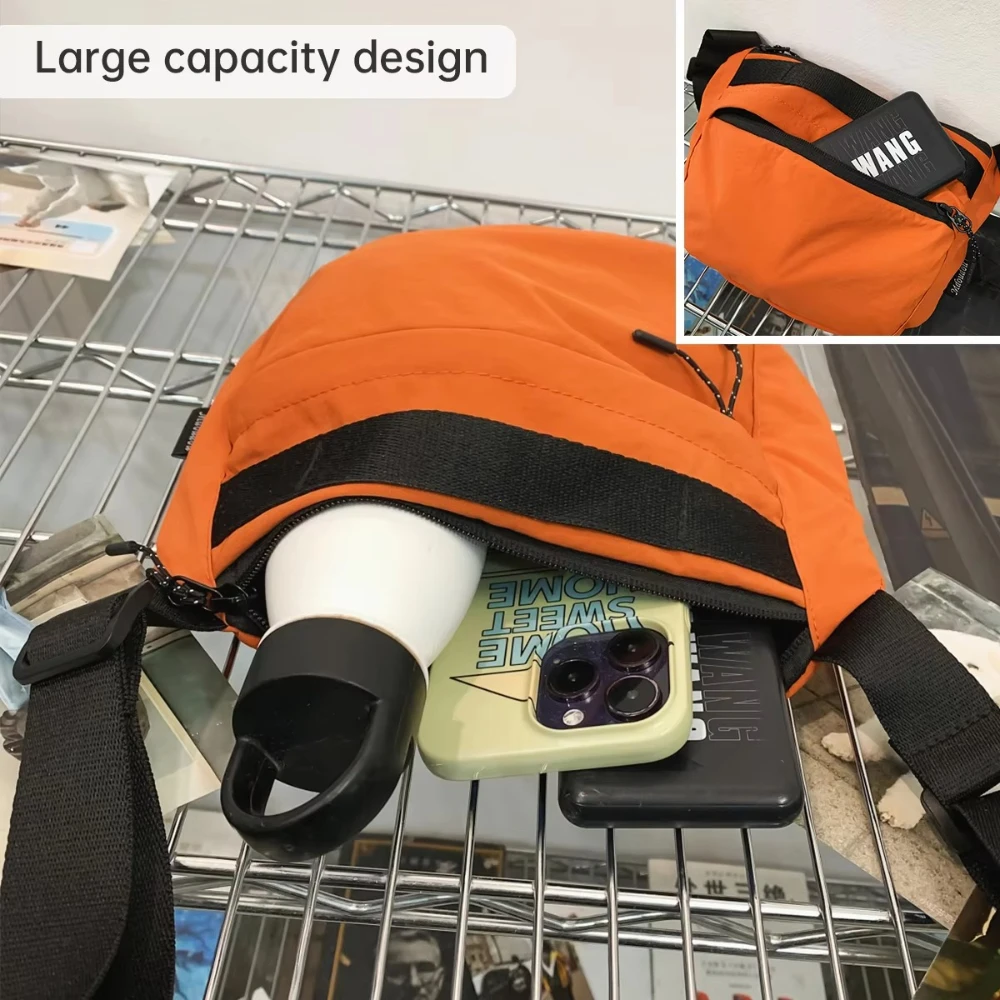 Sling Bag for Cycling & Commuting, Lightweight Large Capacity Travel Shoulder Bag, Unisex Sports Waist Pack Casual Outdoor