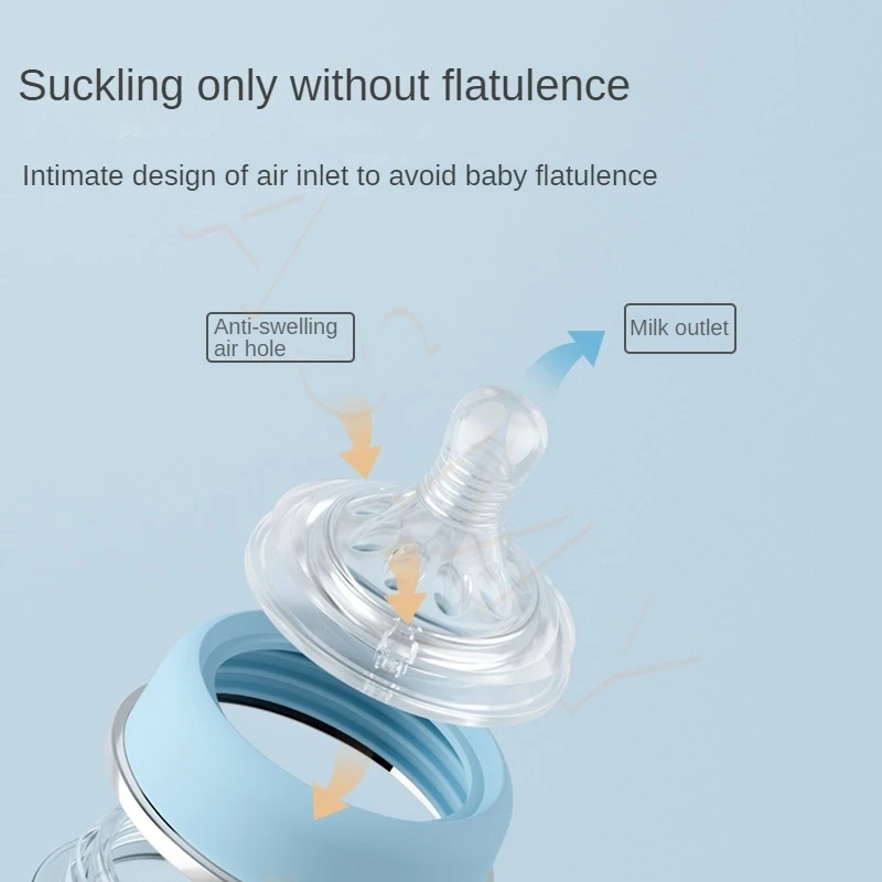 Dr.Green New Upgrade Professional Newborn baby bottles Wide Mouth Bottle 150mL/240mL High borosilicate Glass Washable Bottles