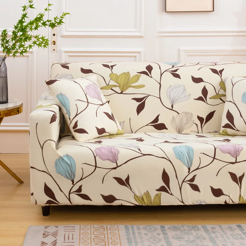 Printed Sofa Slipcover Stretch Sofa Covers for Living Room Pets Kids Chair Couch Cover I shape Corner Anti-cat scratch
