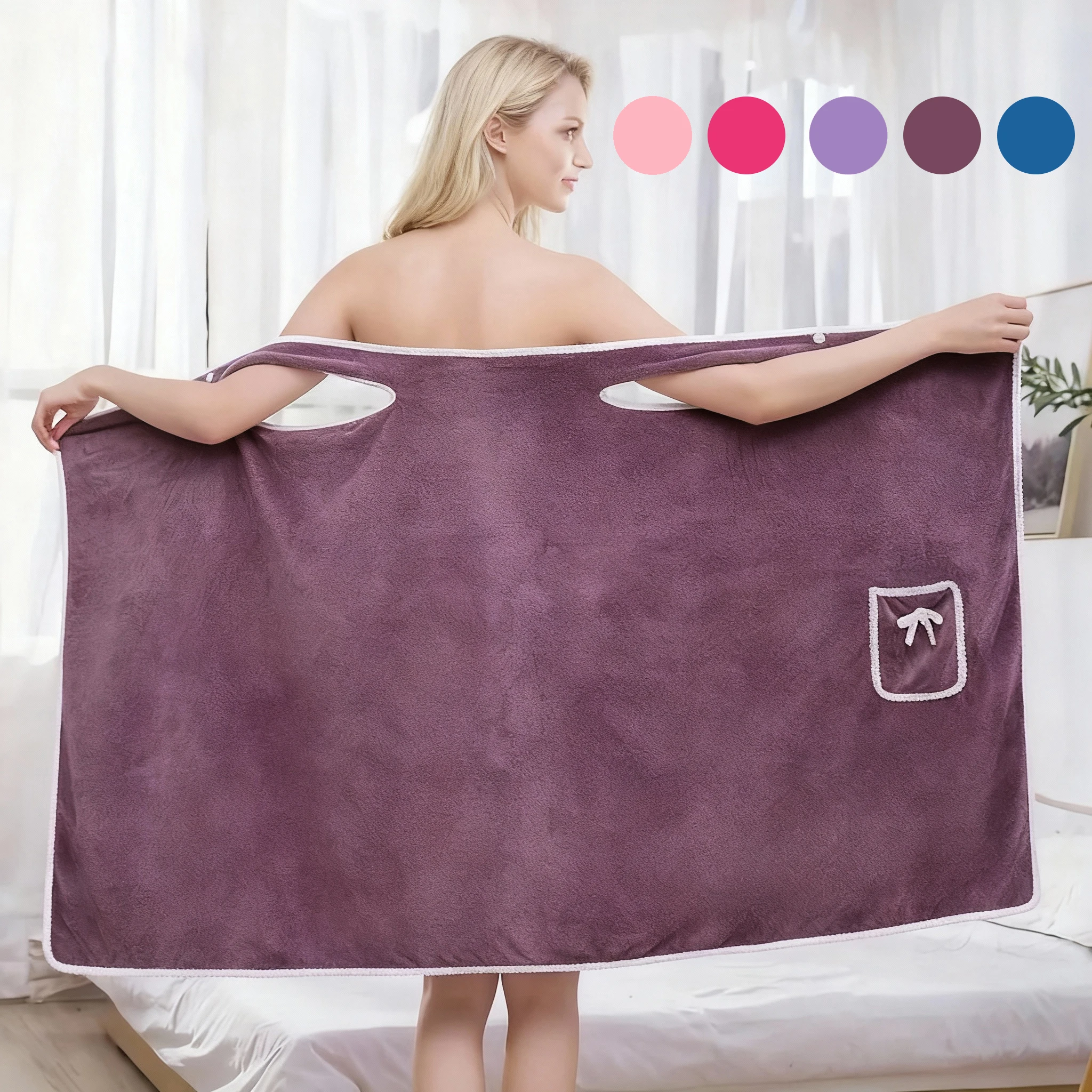 Draagbare badhanddoek sneldrogend voor spa strand en thuis_voghion.com