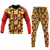 Mickey Mouse Fashion Men's Set Disney Hoodie and Jogging Pants 3D Casual Sports Set 2