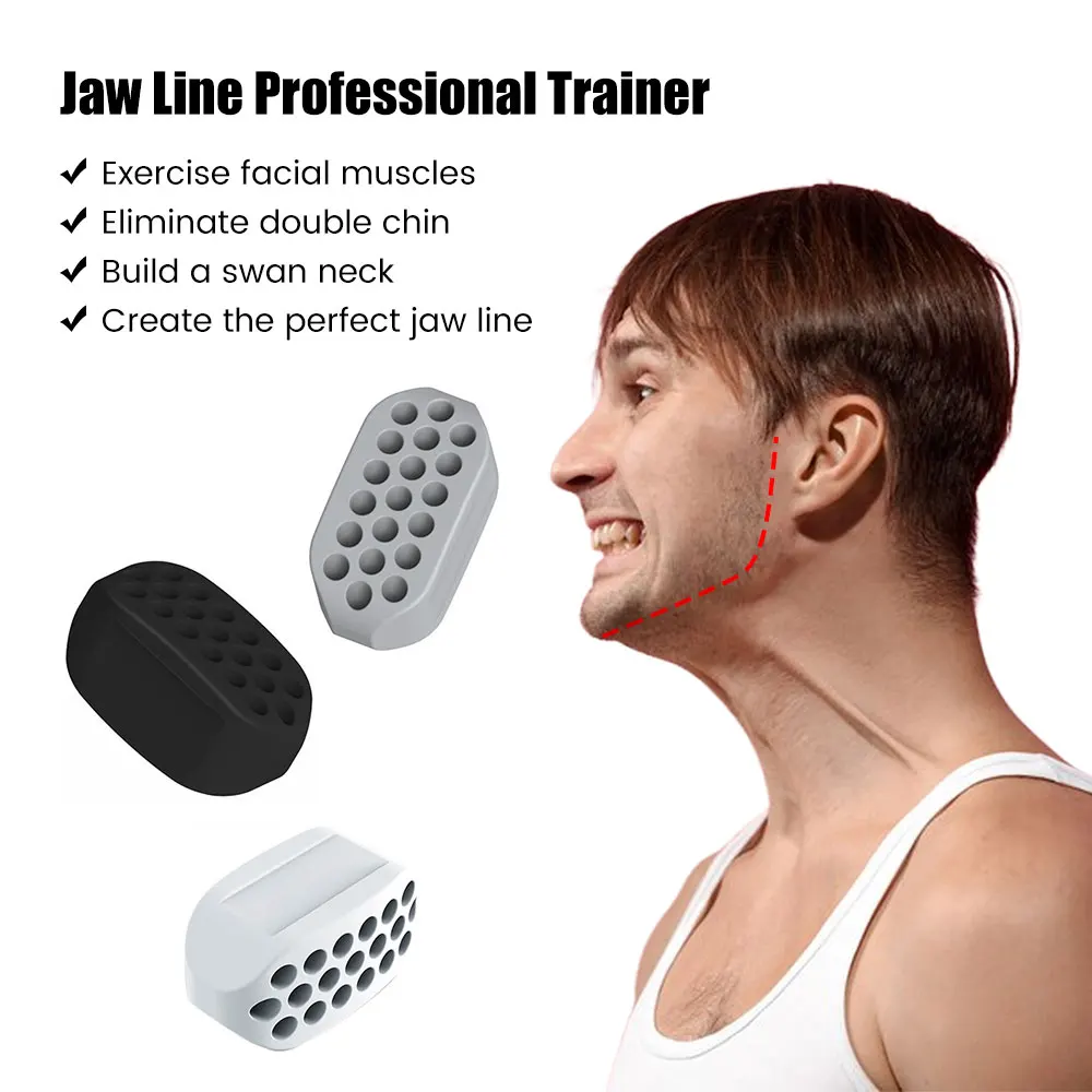 2/1pcs JawLine Exerciser Ball Facial Jaw Muscle Toner Trainin Fitness Anti-aging Food-grade Silica Face jawline exercise fitness jaw exerciser