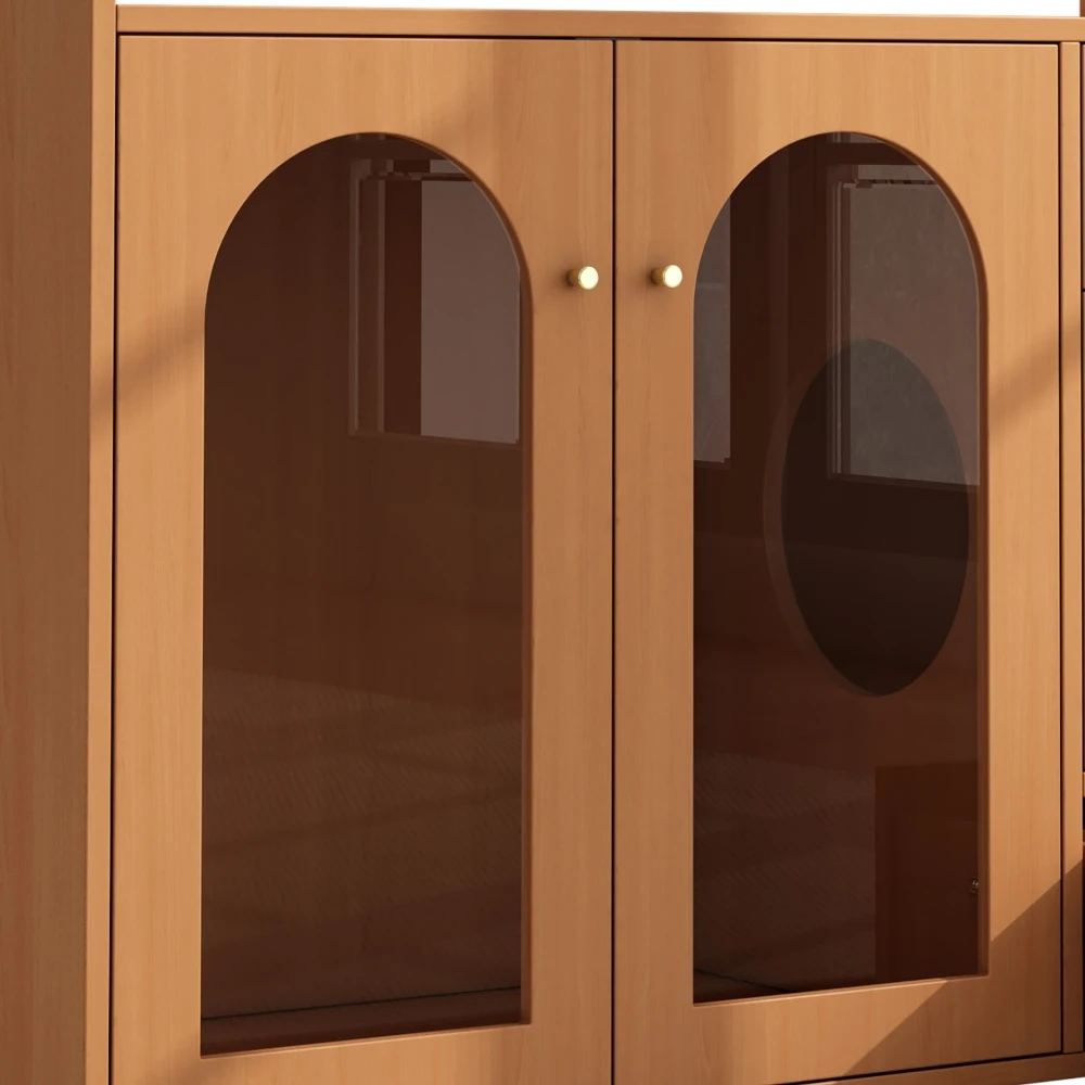 Mehrzweck-Katzenhaus- und Katzenkleiderschrank – Schrank mit Futterschalen, Katzenruhe, Aufbewahrungsbereich (ohne Katzenstoff und Katzenkissen) – Detail 15