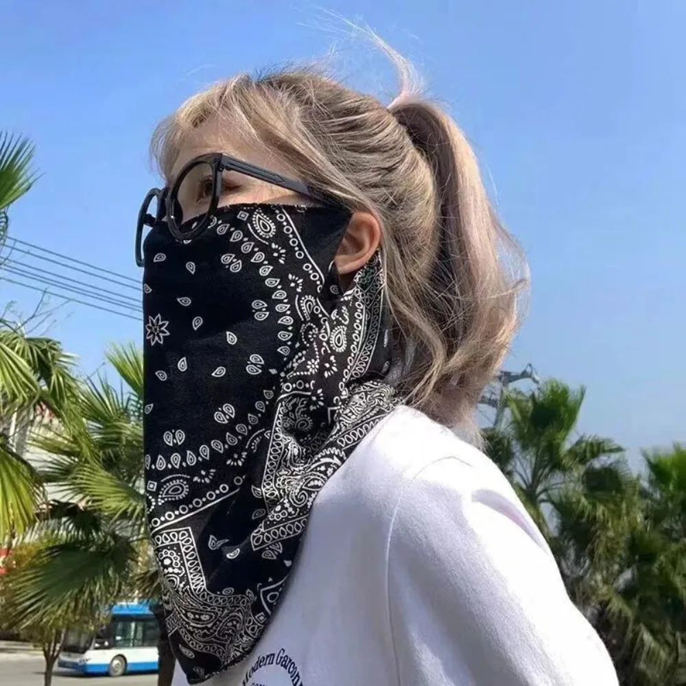 Sunscreen Face Mask Fashion Punk For Men Women Summer Face Neck UV Protection Ear Scarf Hip Hop Outdoor Sports Cycling Bandana Scarfs