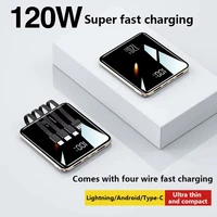 500000mAh Mini Power Bank Built-in 4 Cables Large Capacity Super Fast Charging External Battery for IPhone Samsung 2026 New - Image 5