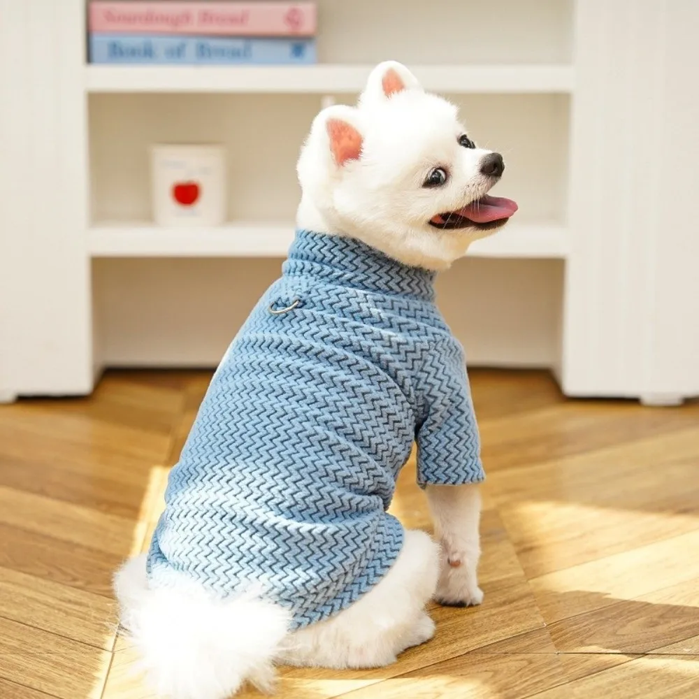 강아지 의상 따뜻한 강아지 후드티 편안하고 부드러운 강아지 스웨트셔츠 지퍼가 있는 단색 강아지 옷 실내외용
