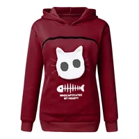 S-3XL  Cat Lovers Hooded Sweatshirt Kangaroo Dog Pet Paw Dropshipping Pullovers Cuddle Pouch  Fish  Pocket Hoodie - Image 4