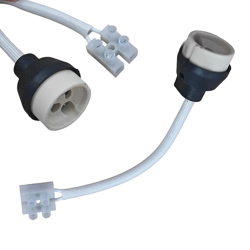 1PC For LED Bulb Halogen Lamp Light Socket Lamp Base Holder GU10 Bulb Light Adapter Connector Converter Ceramic Wire