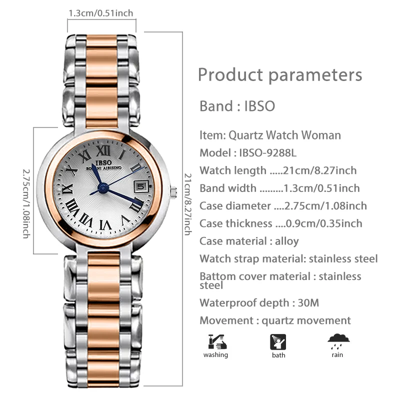 Luxury Brand Women Watches Rose Gold Stainless Steel Modern Hand Clock Female Gifts Fashion Luminous Casual Ladies Wristwatches