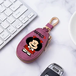 Unisex Stylish Key Organizer Wallet and Change Purse (Purple)