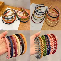 Morandi Color Hair Hoop Female All-Match Press Hair Head Buckle Headband 1