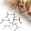 Double Broken Jointed Mouth With Elliptical Link Horse Bit Stainless Steel About 340g Accessories 1