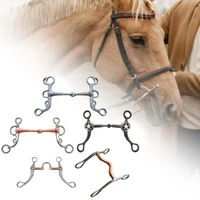 Double Broken Jointed Mouth With Elliptical Link Horse Bit Stainless Steel About 340g Accessories 1