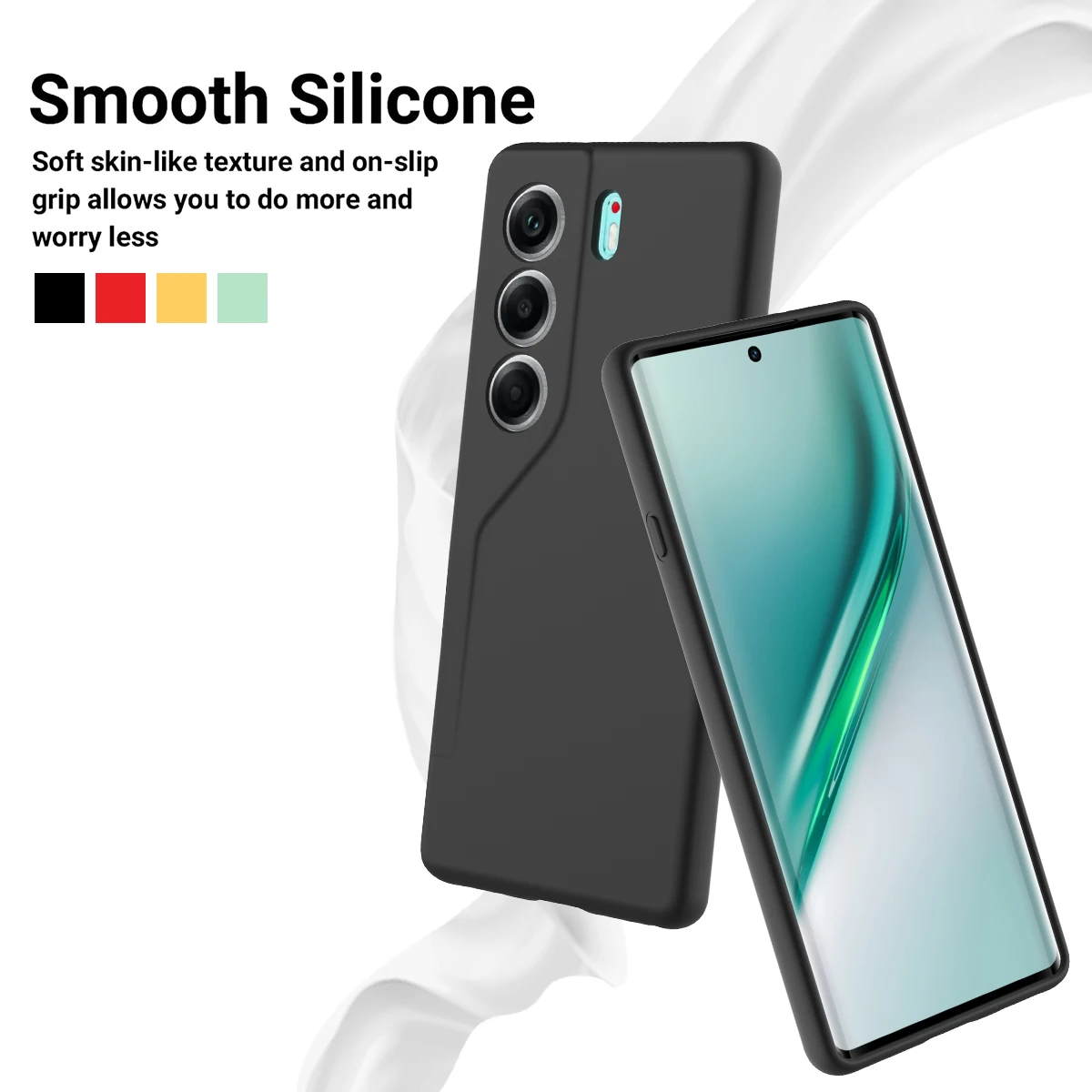 Silicone Ultra-Thin Soft Skin-Feel Case with Anti-Fall Lanyard