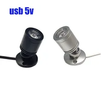USB 5V LED Spotlight 1W 3W Jewelry Lighting Decoration Indoor Atmosphere Color Night Light Counter Display Light 1