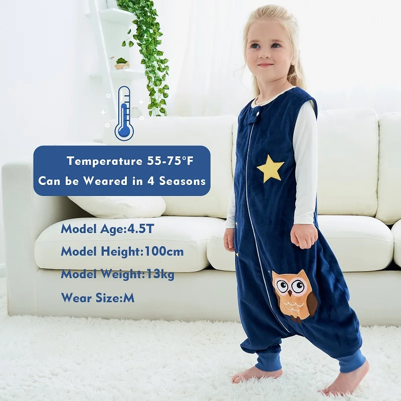 Kids Pajamas Halloween Cartoon Baby Sleeping Bag For Girl Boy 1-6T