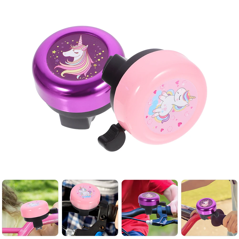 Bicycle Bell Bicycle Accessories 2 Pcs Clear Handlebar Bell for Kids Bike Classic Ring Cute Bells Warning Girl Child Ring Bell Safety Cycling Accessories