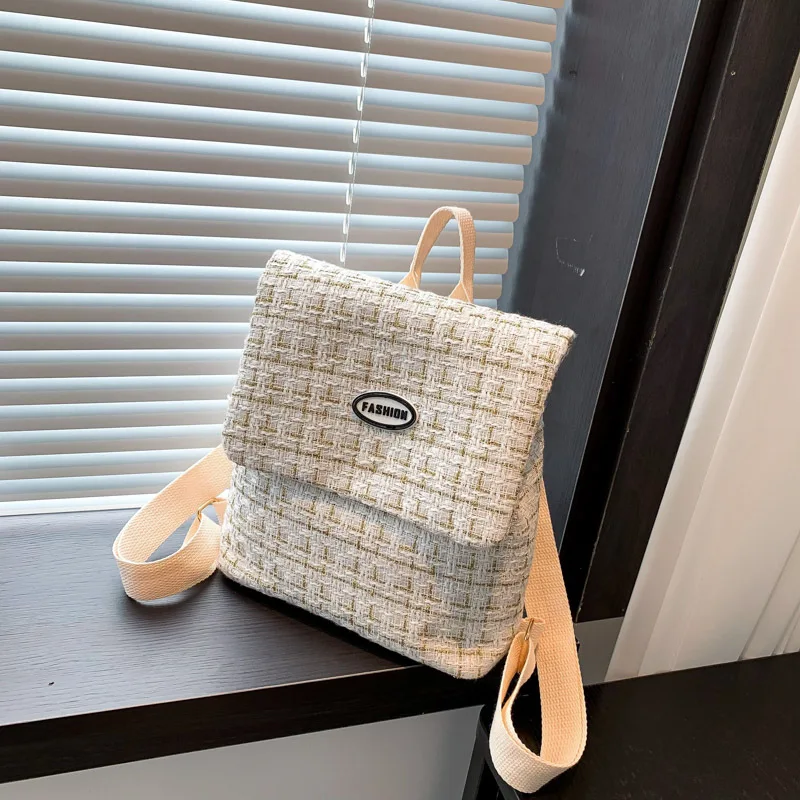 Woolen Trend Large-capacity Handbag New Temperament Fashion Simple Texture Female Backpack Designer Luxury Brand Shoulder Bag