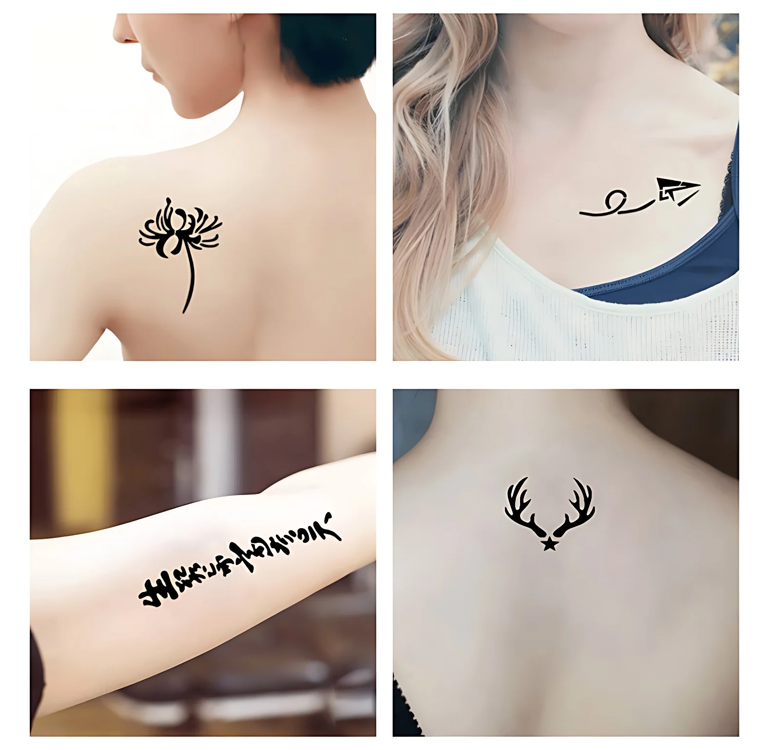 Glitzertattoos Schablonen XMASIR 14 Blatt Henna Tattoo Schablone Set  Temporäre Tattoos Indischer Glitzer Tattoo Schablonen, image size:1580x1538