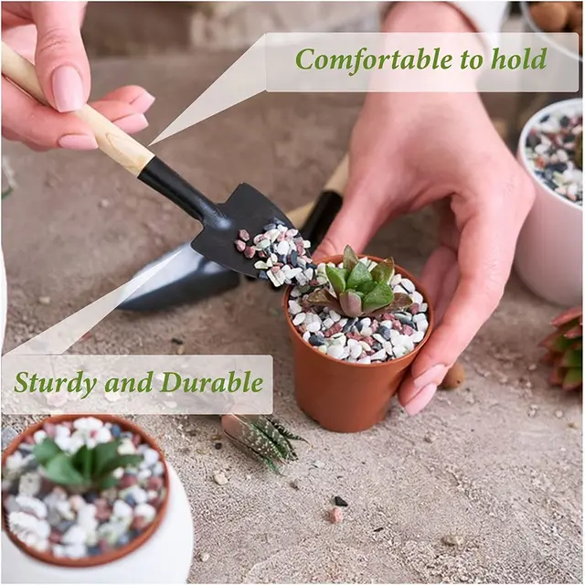 Gardening Tools Three-Piece Set Mini Garden Tools Multi-Function Shovel Harrow Shovel Household Plant Pine Soil Shovel 6