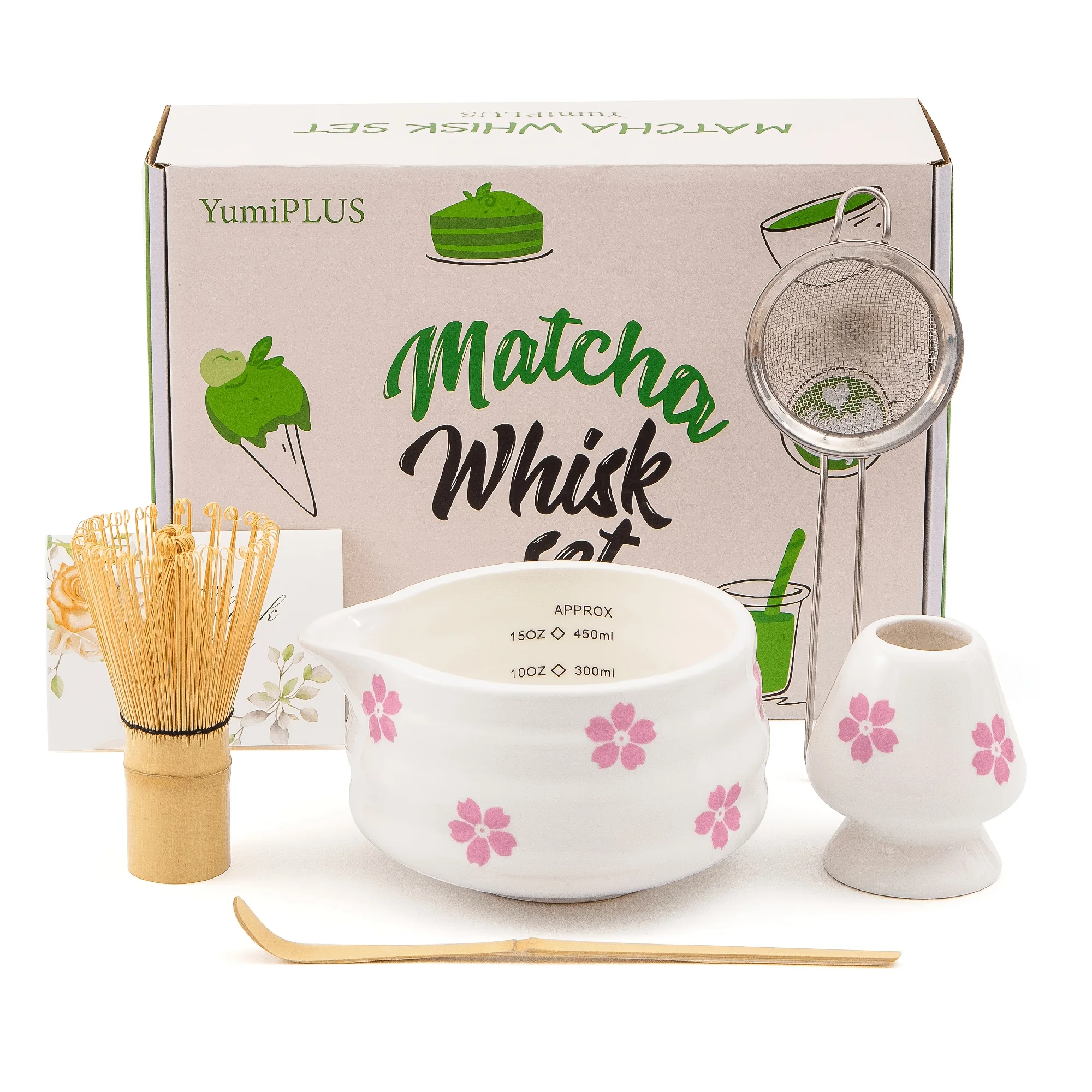 Sakura Japanese Matcha Tea Set - 5 Pcs Premium Gif...
