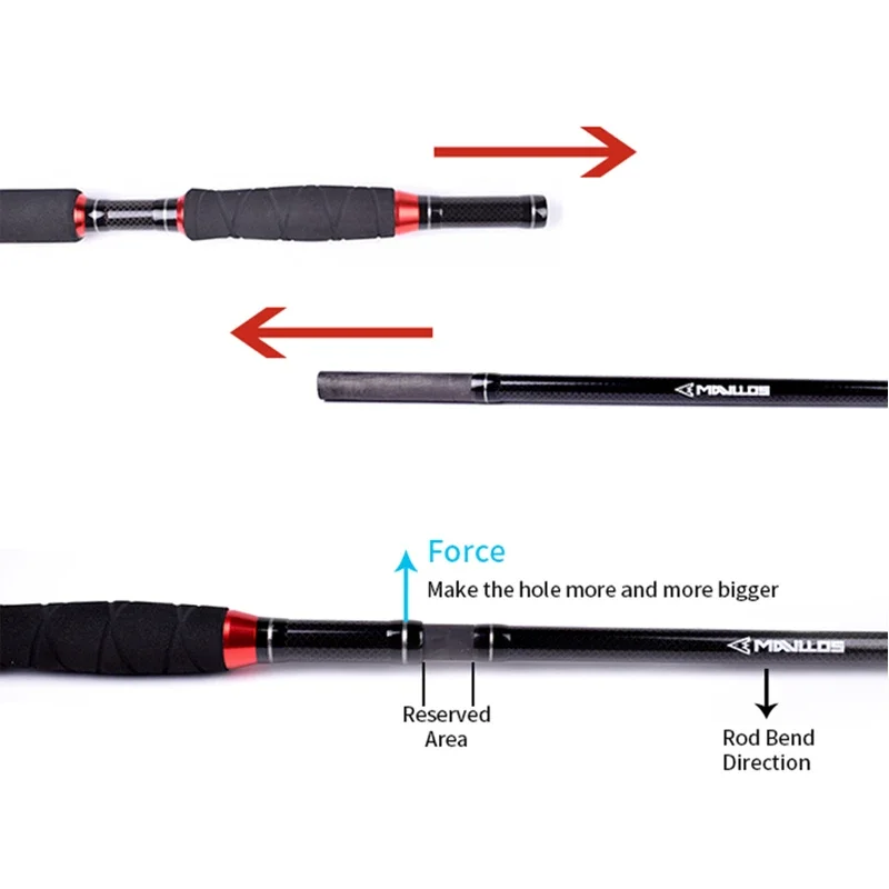 Fishing Rod Mavllos Storm Tuna Fishing Jigging Rod MH 3 Section Carbon Tip 1.8M 2.1M Lure 70-250g 20-50LB Saltwater Fishing Spinning Rod