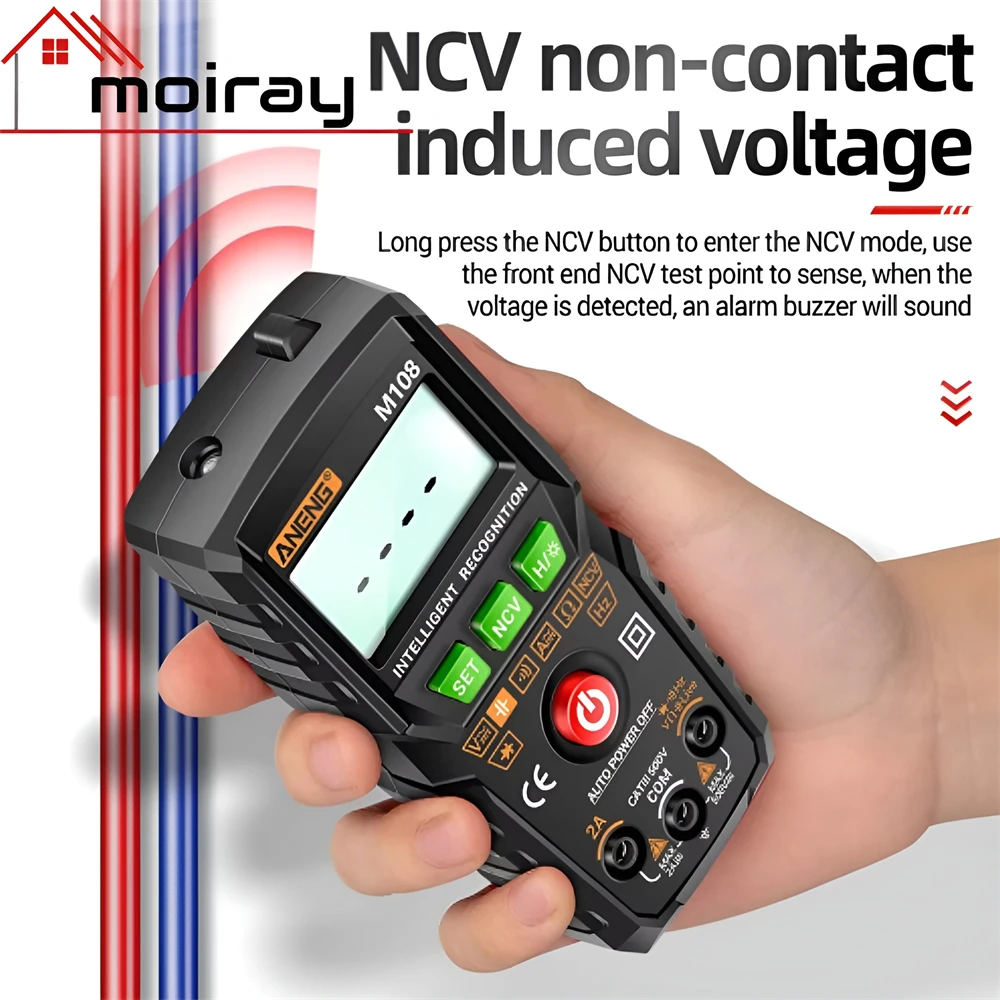 ANENG M108 Mini Digital Multimeter 4000 Count AC/DC Electrical Instruments Tester Auto Multimetro Digital Profesional Meter