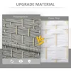 6 Panel Privacy Room Divider, 6' Tall Room Divider Hand-Woven Freestanding Wall Partition for Home Office, Bedroom, Mixed Gray 4