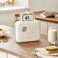 750W Electric Sandwich Maker Timing Waffle Machine Toaster Baker Breakfast Machine Takoyaki Donuts Double Plate Sandwichera 220V 1