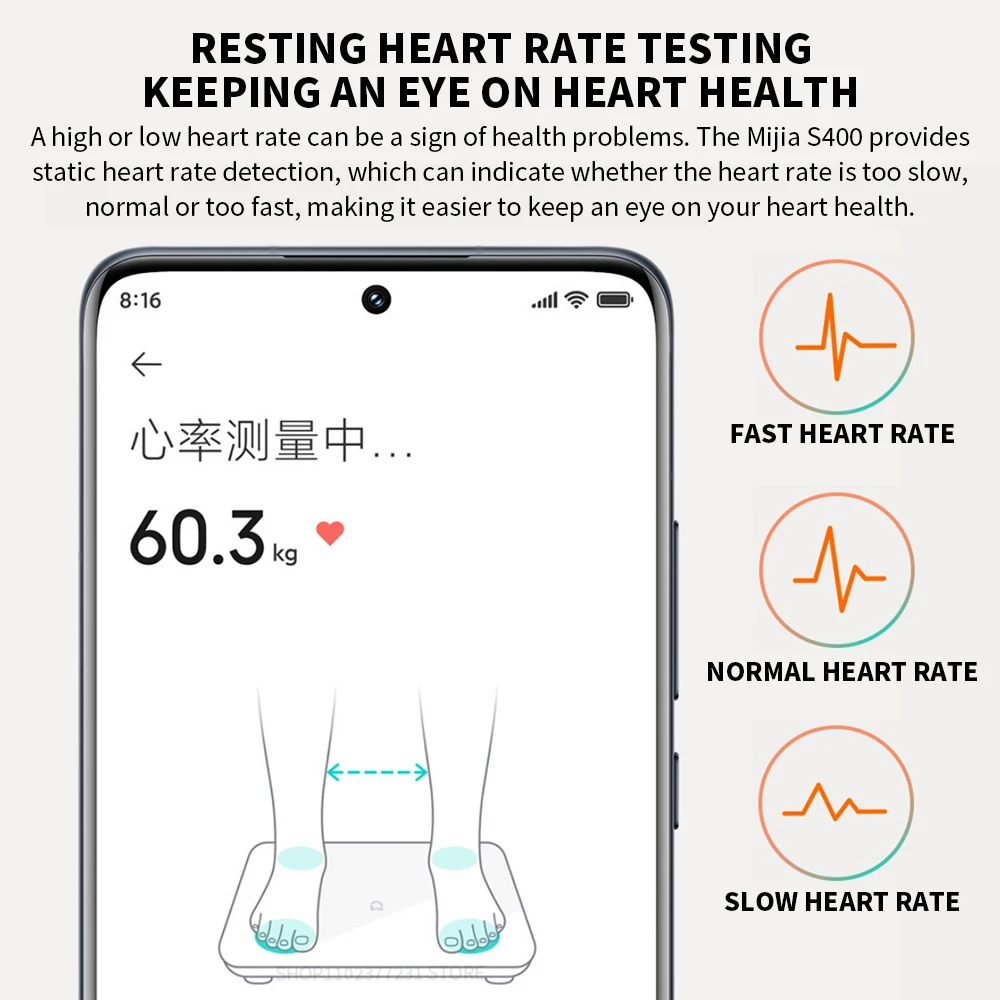 Xiaomi Scale S400 Smart Health Scale Dual-frequency BIA Scale 25 thumbnail 5