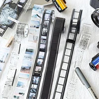 Yoofun 2.5x200cm Creative Film Scenery Masking Tape INS Photography PET Tape for Collage Junk Journal Card Making Scrapbooking 1