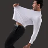 Men's Ultra Stretch Long Sleeve Shirt Business Casual High-Quality Slim Casual Luxury Smooth Shirt Social White Formal Dress Top