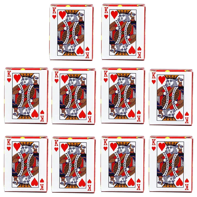 thumbnail image 1 of 10PCS Mini Playing Cards For Kids Adults Party Favors Miniature Poker Set Games For Family Journey Juegos De Mesa Divertidos, 1 of 5