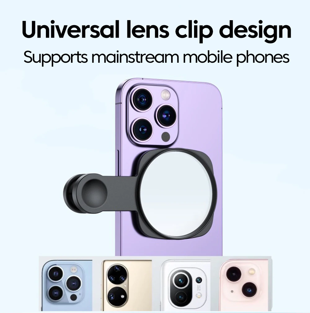 Smartphone Camera Lens Selfie Mirror Clip Kit - Detail View 6