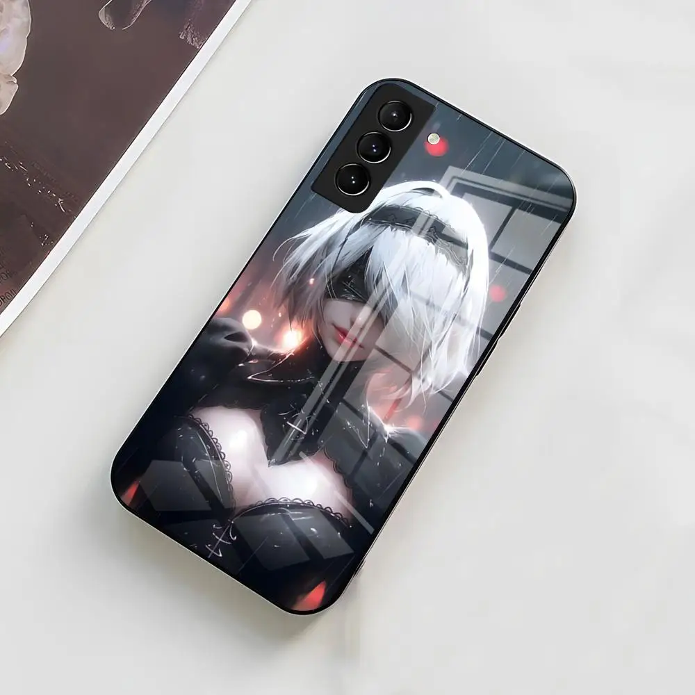 NieR Automata 2B Artistic Glass Phone Case