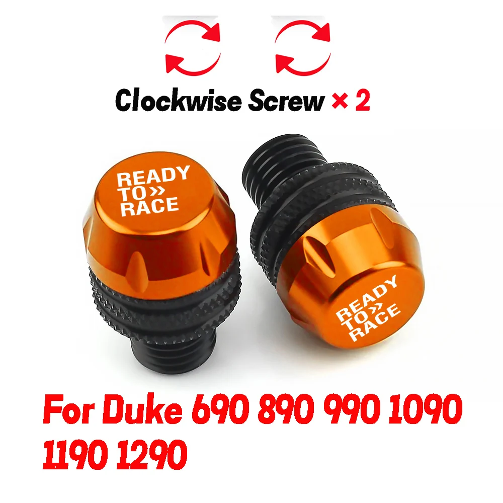For KTM Ready to Race Duke 390 690 790 890 1190 Rc 1290 Mirror Hole Plug Screws Cover CNC Motorcycle Accessories 1 Pair