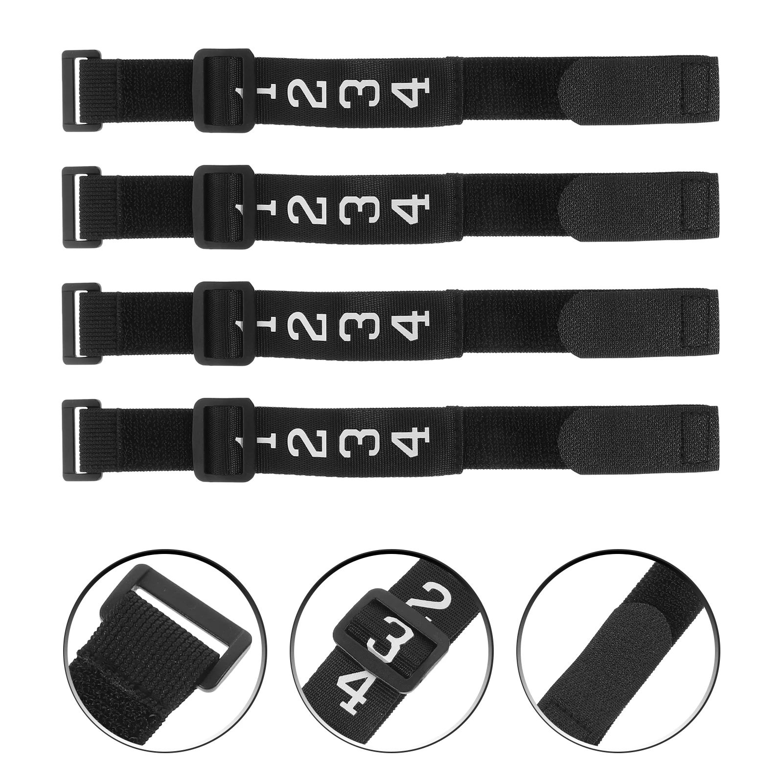 Football Wristbands Convenient Referee Gear Training Aids Accessories Plastic Numbered 4 Pcs