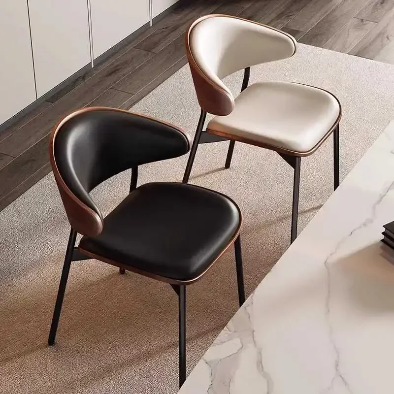 Anti Gravity Chair Kitchen Stool Leather Complete Dining Room Furniture Single Person Century Modern Genuine Mid Upholstered