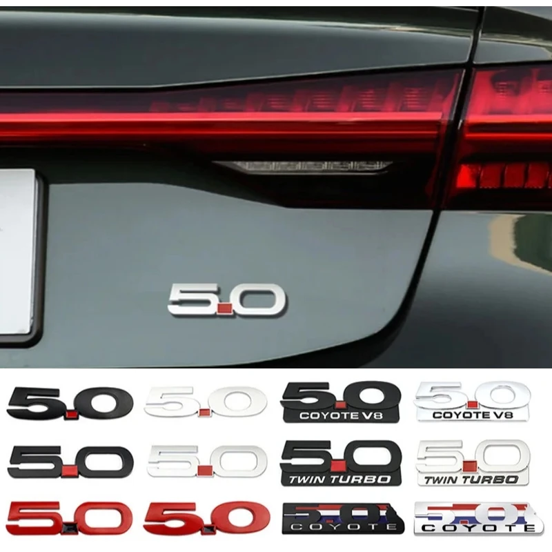 Adesivo Per Badge Per Tutto Il Corpo Del Bagagliaio Posteriore Dell'Auto In Metallo Per Ford 5.0 Coyote V8 Fiesta Focus Mondeo Ranger Ecosport Transit