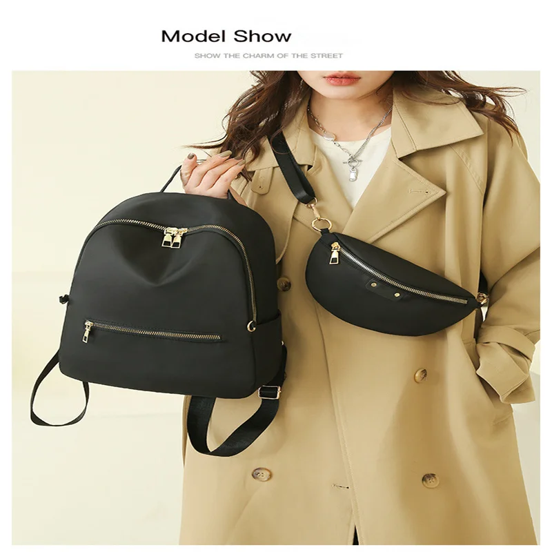 

Backpack Women's Trendy 2023 New Korean Style Casual Oxford Cloth Mother Bag Backpack Women's Canvas School Bag Product attribut