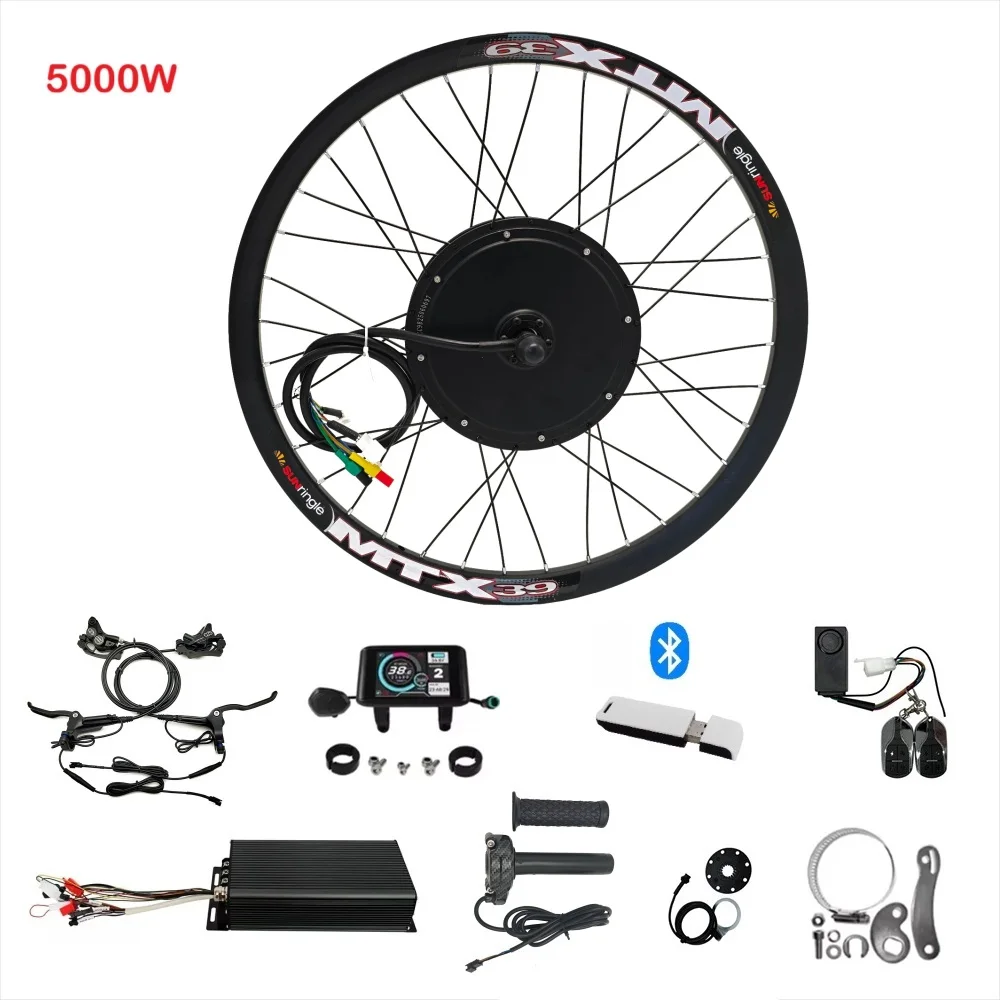 72V 5000W MTX39 리어 모터 휠 전기 자전거 변환 키트 (100A Sabvot..