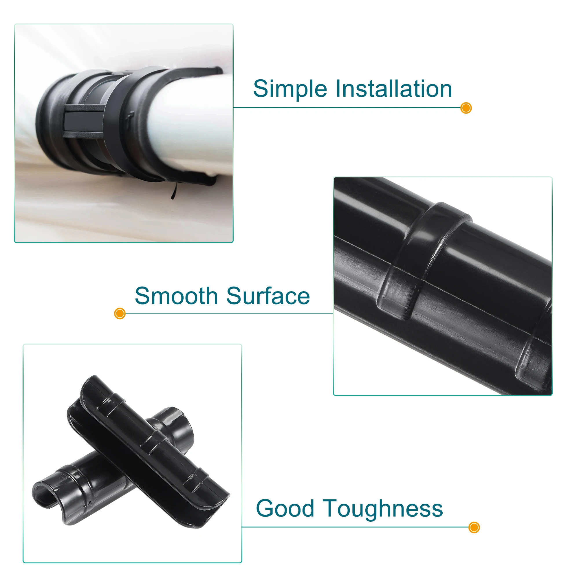 Snap Clamps Farm Plastic Clamps Greenhouse Film Grip Snap Clamp PVC Pipe for Greenhouse Plant Supplies 20Pcs