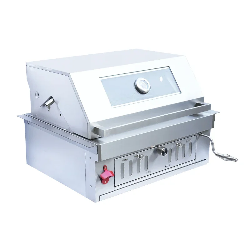Outdoor Garden Charcoal Chicken Grill Machine High Quality Built-In BBQ Charcoal Grill 4