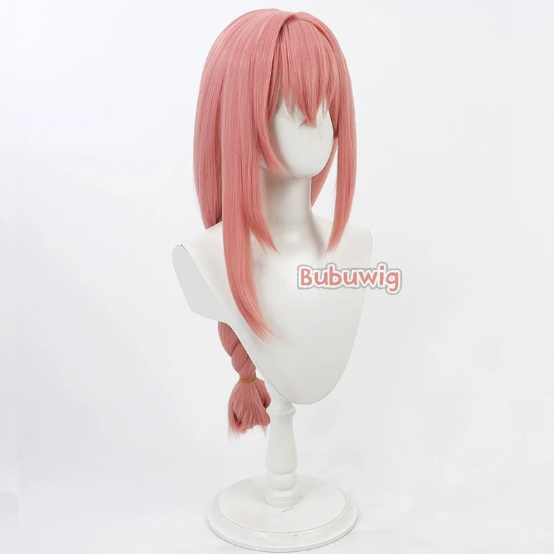 Bubuwig Synthetic Hair Tsukishiro Yanagi Cosplay Wigs Zenless Zone Zero Tsukishiro Yanagi 70cm Pink Braided Wig Heat Resistant