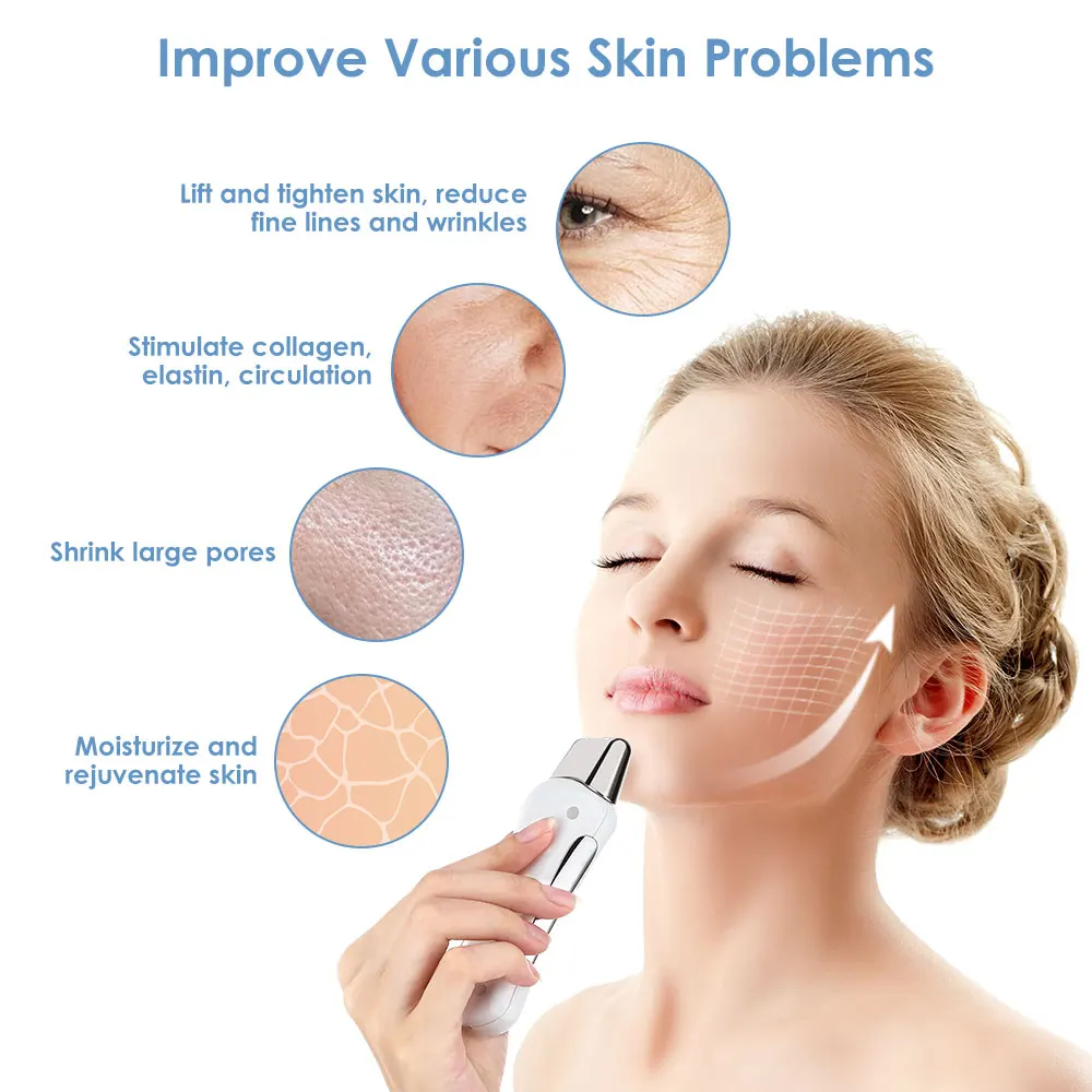 Microcurrent Facial Lifting Machine Electric Mini Beauty Instrument Handheld Galvanic Spa Skin Tightening Body Slimming Massager Facial Massager Facial Massage Instrument Beauty Instrument