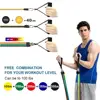 11Pcs/Set Portable TPE Tension Rope Set Anti-Break Durable Resistance Band Set Workout Bands Colorful Elastic Training Band 5