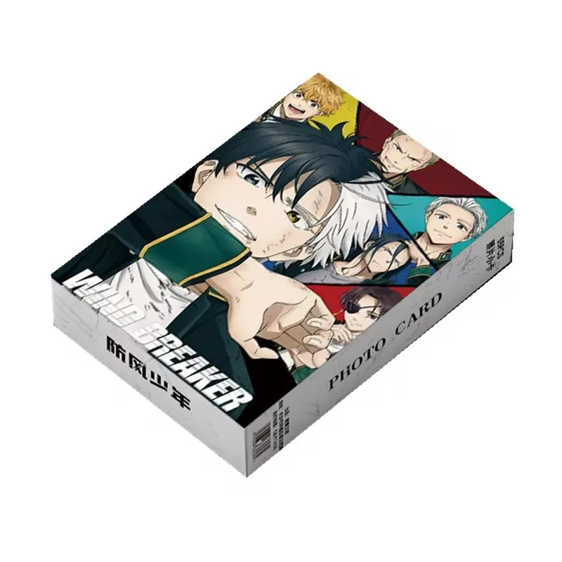 55 Pcs/Set Anime Wind Breaker Laser Lomo Card Haruka Sakura, Hayato Suou Cartoon Characters HD Photocard Cosplay Gift, kpop photo cards,photo cards,comics photo cards,manga photo cards