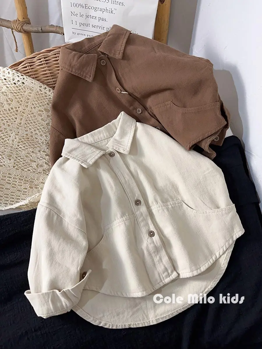 Boys Girls Long Sleeve Shirts Children Cardigan Outdoor Wear